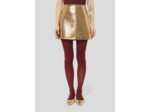 Jupe Josia Or en Cuir D'Agneau