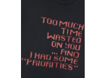T-shirt manches courtes avec print devant black washed