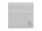 HOUSSE DE COUETTE | Pure White Percale Lavée - Light Grey - Finition White