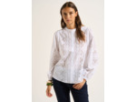Chemisier en voile de coton et broderie anglaise