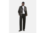 Double breasted leather jacket black