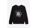 Sweatshirt Avec Print Skull And Flowers black