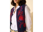 Gilet sans manches détails broderies