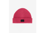Bonnet En Laine Avec Patch En Cuir old pink