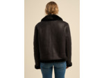 Blouson en fausse peau lainée