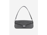 Pochette Avec Strass En Fibre Nylon Noire black