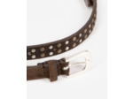 Ceinture en cuir avec studs brown