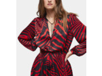 Robe Longue Imprimée Rouge black - red