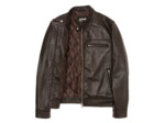 Blouson biker, cuir d'agneau