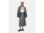 Jupe Longue Plissée En Laine Grise grey