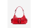 Sac amelia en cuir craquelé rouge rouge