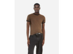T-shirt avec print dark brown