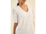 Robe courte en broderie anglaise
