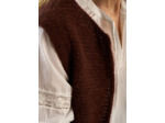 Gilet court sans manches en mohair