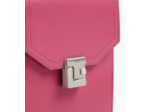 Etui téléphone à rabat Rose en cuir lisse