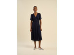 Robe longue manches courtes à motifs