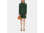 Robe Chemise Verte Courte Avec Nœud wood kaki
