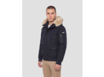 Blouson à capuche avec fausse fourrure amovible