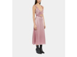 Robe Nuisette Longue Lilas Avec Guipure black