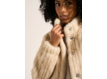 Manteau court en fausse fourrure avec col montant