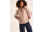 Blouse à carreaux brodée