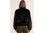 Manteau court en fausse fourrure avec col montant