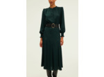 Robe midi satinée unie - SAFA