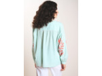 Chemisier à imprimé floral brodé en coton