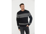 Pull col rond jacquard