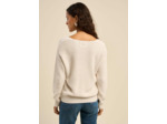 Pull ample à col V avec détails en lurex