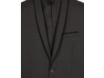 Veste de costume classique 2 boutons et pins black grey