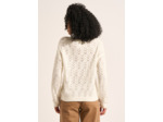 Pull col rond avec un jeu de points en dentelle ajourée