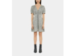 Robe Courte Imprimée Avec Boutonnage black white