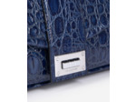 Sac en cuir croco blue