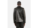 Double breasted leather jacket black