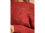 Pull col rond avec un jeu de points en dentelle ajourée