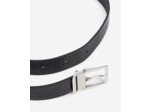 Ceinture en cuir effet crocodile noir black