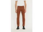 Pantalon straight fit, taille haute, jambe droite