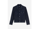 Blouson velours fine delave dark navy