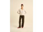Pantalon en velours à coupe droite