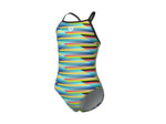 Maillot de bain arena Performance Racing Stripe Light Drop Back pour filles