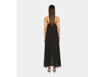 Robe Nuisette Longue Noire En Soie Lavée black