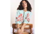 Chemisier à imprimé floral brodé en coton