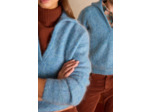 Pull col V unisexe en mohair et laine FLANEUR