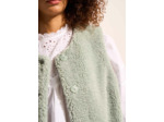 Gilet sans manches en fausse fourrure