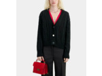 Cardigan Boutonne A Torsades black