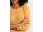 Pull col rond à détails tricotés