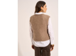Pull à col rond sans manches