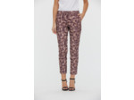 Chino en tissu imprimé allover fleur, slim cropped, coupe ajoustée