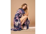 Robe midi cache-coeur imprimée